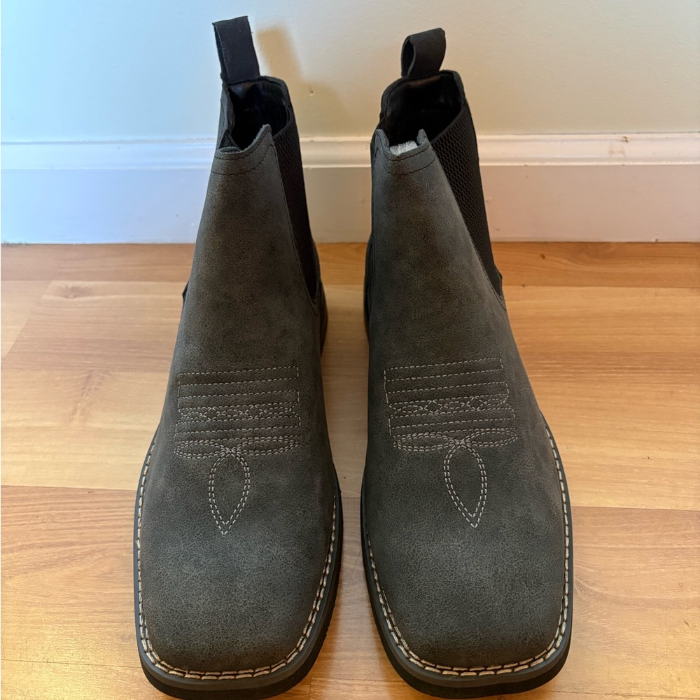Men's Chelsea Boots - Dark Gray - Picture 2 of 10